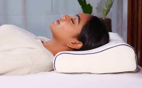 memory foam Cervical pillow white bg